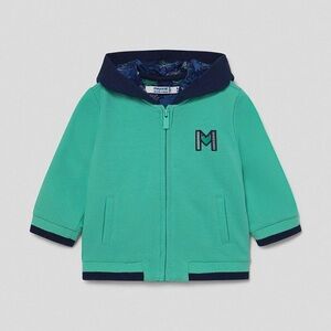 Mayoral Green and Navy Kids Hoodie